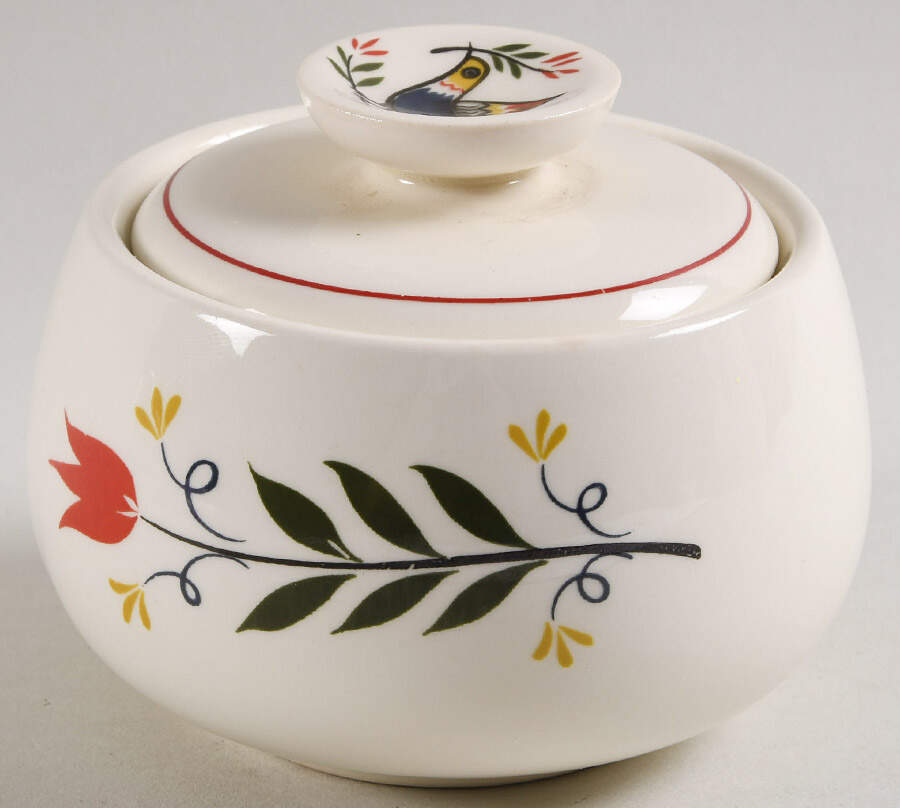 American Provincial Sugar Bowl & Lid by Homer Laughlin -1