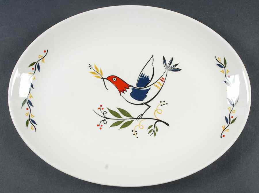 American Provincial 11" Oval Serving Platter by Homer Laughlin -1