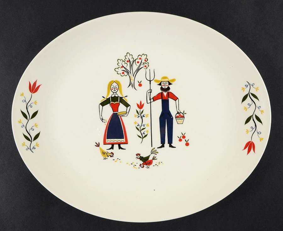 American Provincial 13" Oval Serving Platter by Homer Laughlin -1