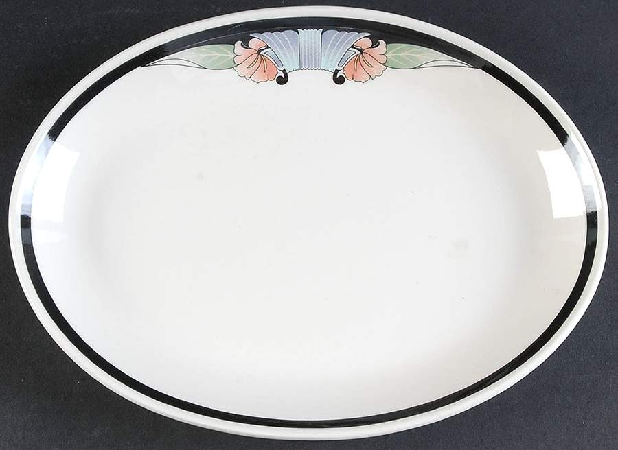 Arcadia (Seville) 10" Oval Serving Platter by Homer Laughlin -1