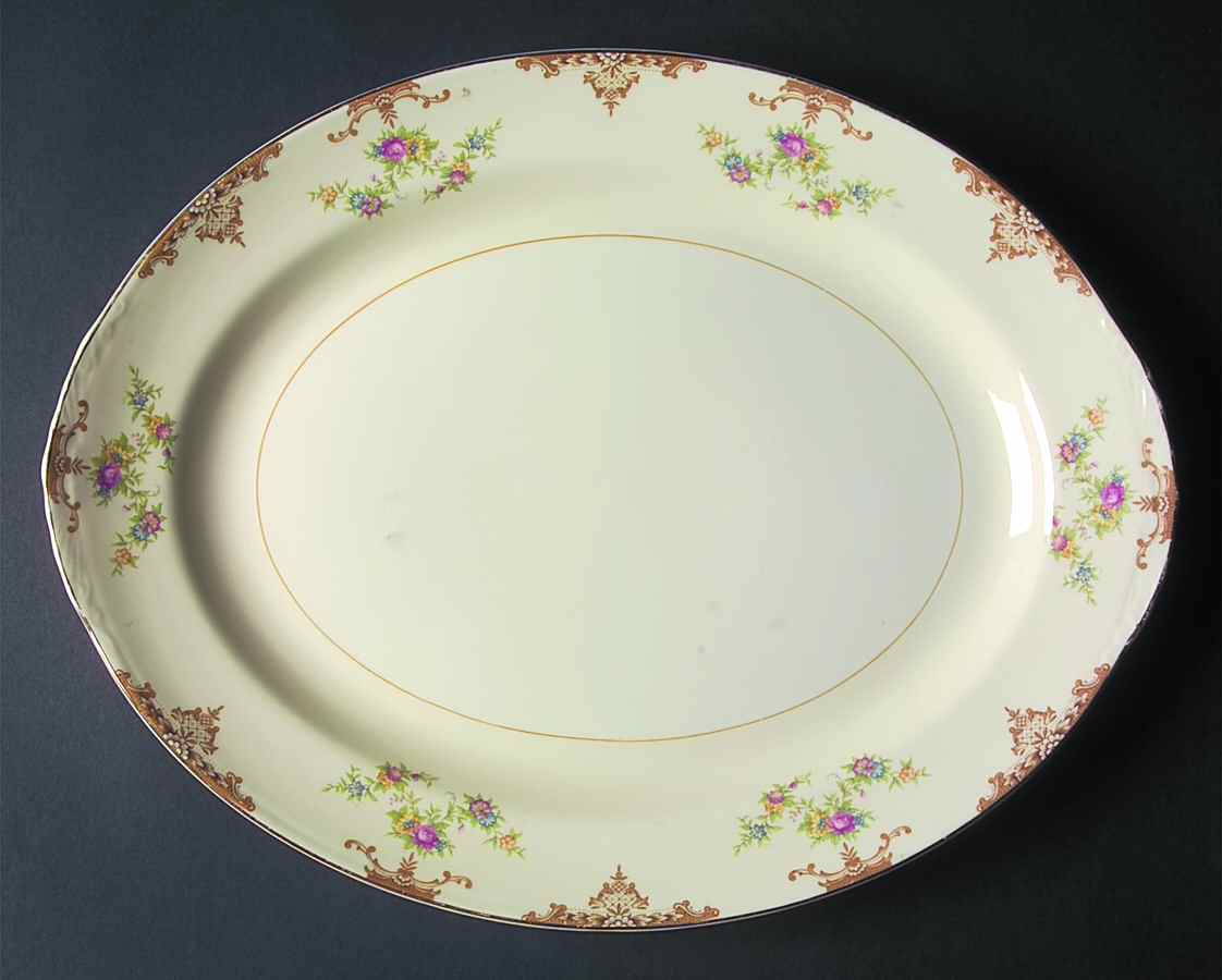 Aristocrat 15" Oval Serving Platter by Homer Laughlin -1