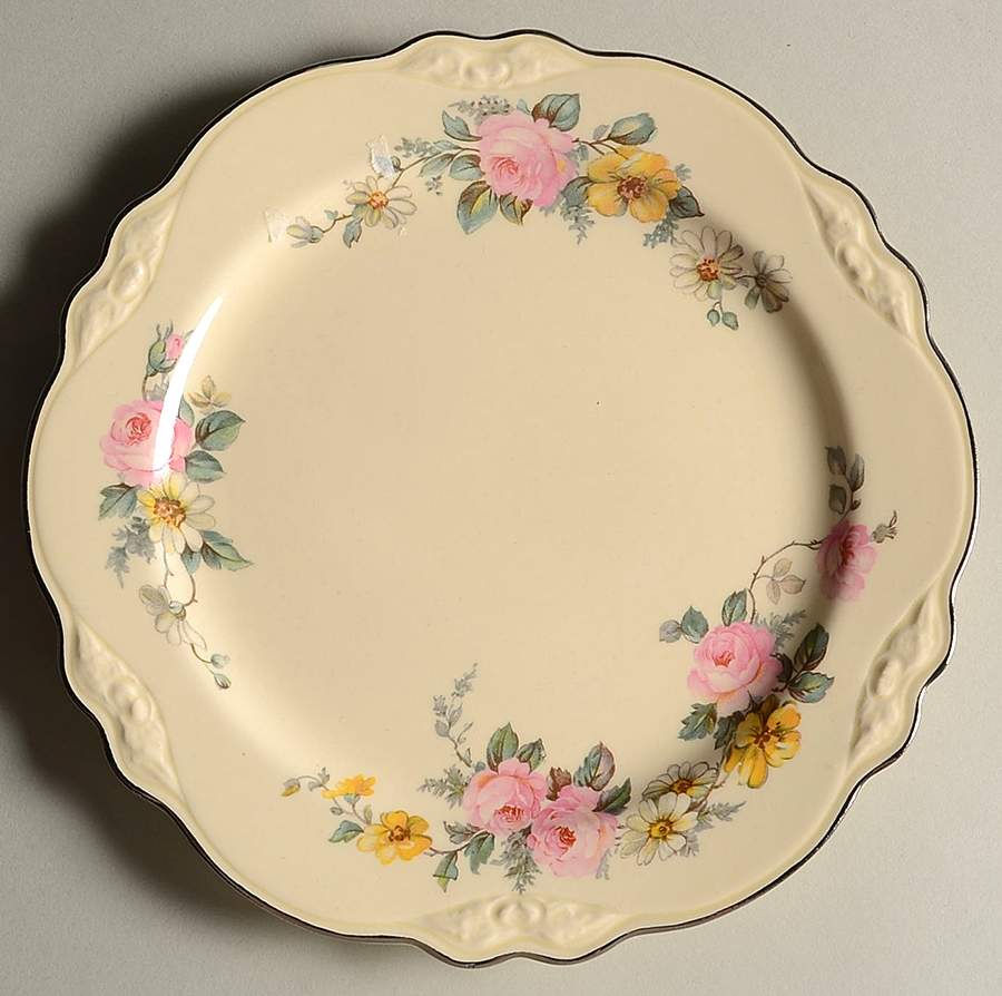 Armand (Virginia Rose Shape) Salad Plate by Homer Laughlin -1