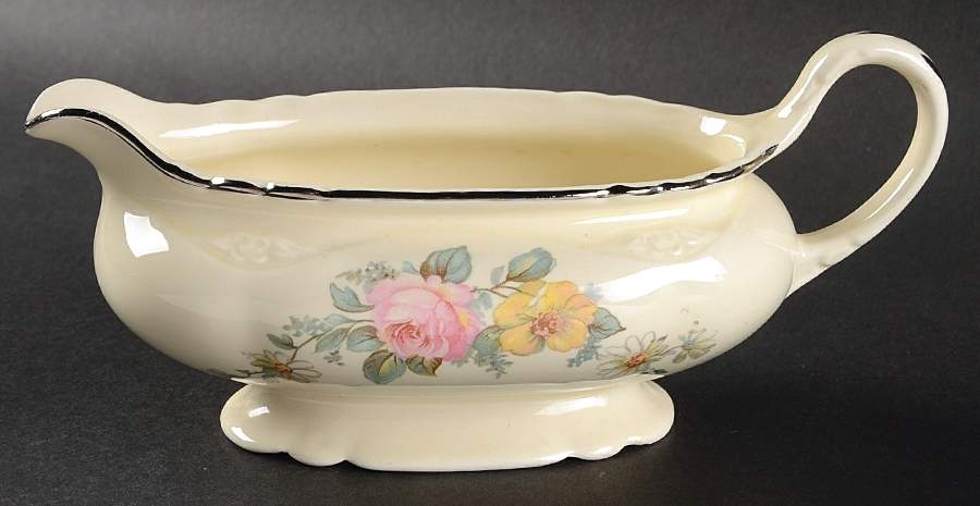 Armand (Virginia Rose Shape) Gravy Boat by Homer Laughlin -1
