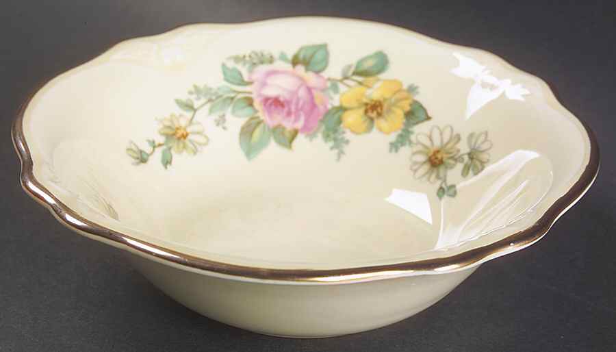 Armand (Virginia Rose Shape) Coupe Cereal Bowl by Homer Laughlin -1