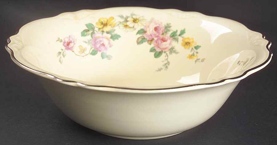 Armand (Virginia Rose Shape) 8" Round Vegetable Bowl by Homer Laughlin -1