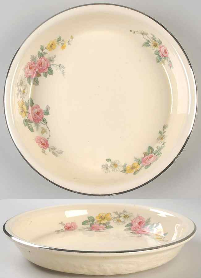 Armand (Virginia Rose Shape) 10" Pie Baking Plate by Homer Laughlin -1