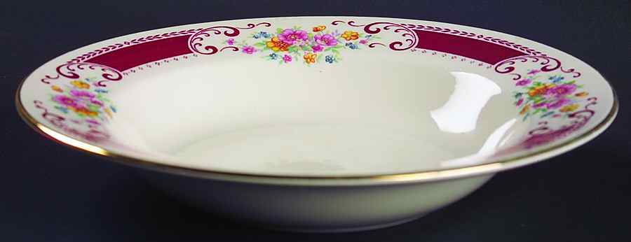 B1315 (Gold Trim) Rim Soup Bowl by Homer Laughlin -1