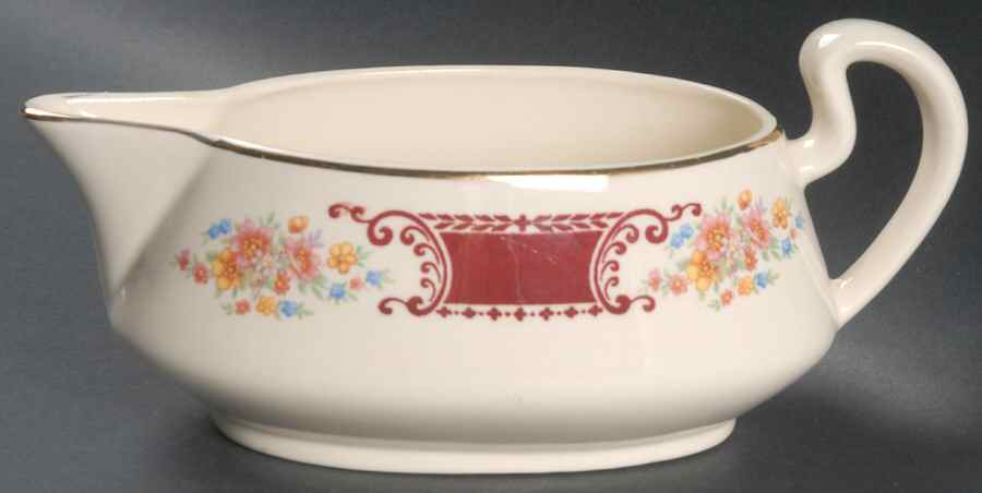 B1315 (Gold Trim) Gravy Boat by Homer Laughlin -1