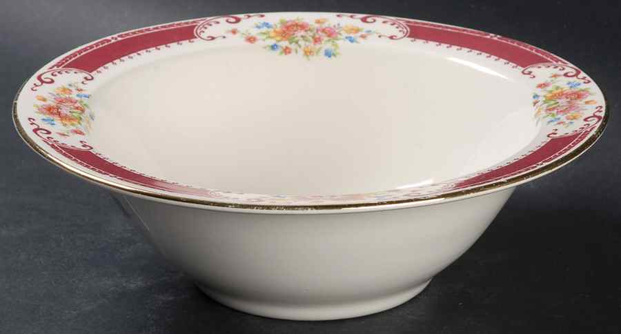 B1315 (Gold Trim) 9" Round Vegetable Bowl by Homer Laughlin -1