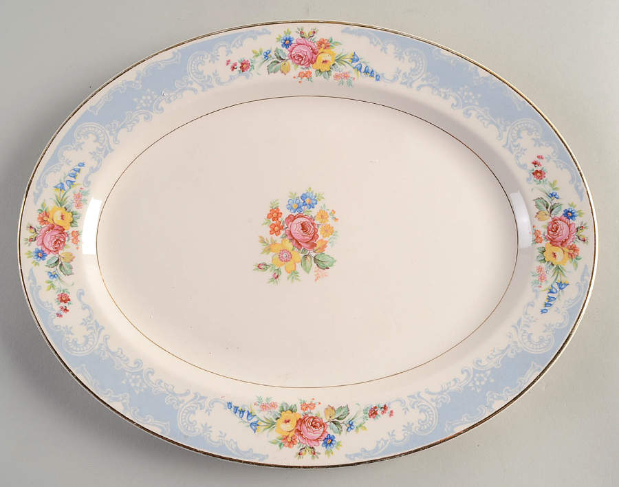 B1323 13" Oval Serving Platter by Homer Laughlin -1