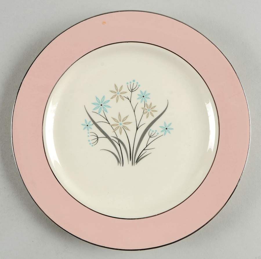 B1415 (Platinum Trim) Dessert/Pie Plate by Homer Laughlin -1