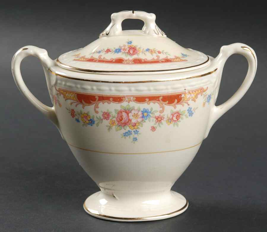 Belmont Sugar Bowl & Lid by Homer Laughlin -1