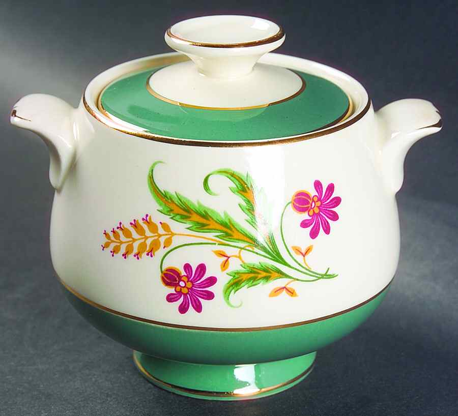 Berkshire Sugar Bowl & Lid by Homer Laughlin -1