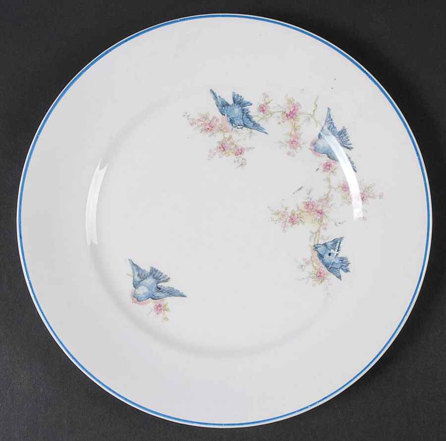 Bluebird (Blue Trim) Luncheon Plate by Homer Laughlin -1