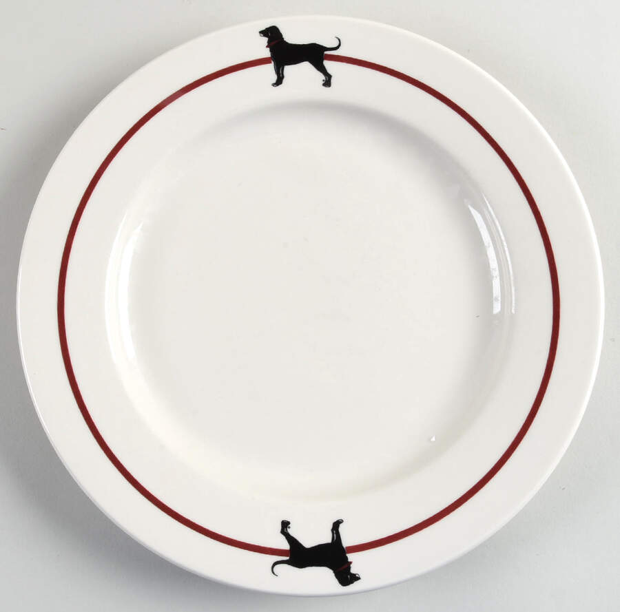 Black Dog Dinner Plate by Homer Laughlin -1