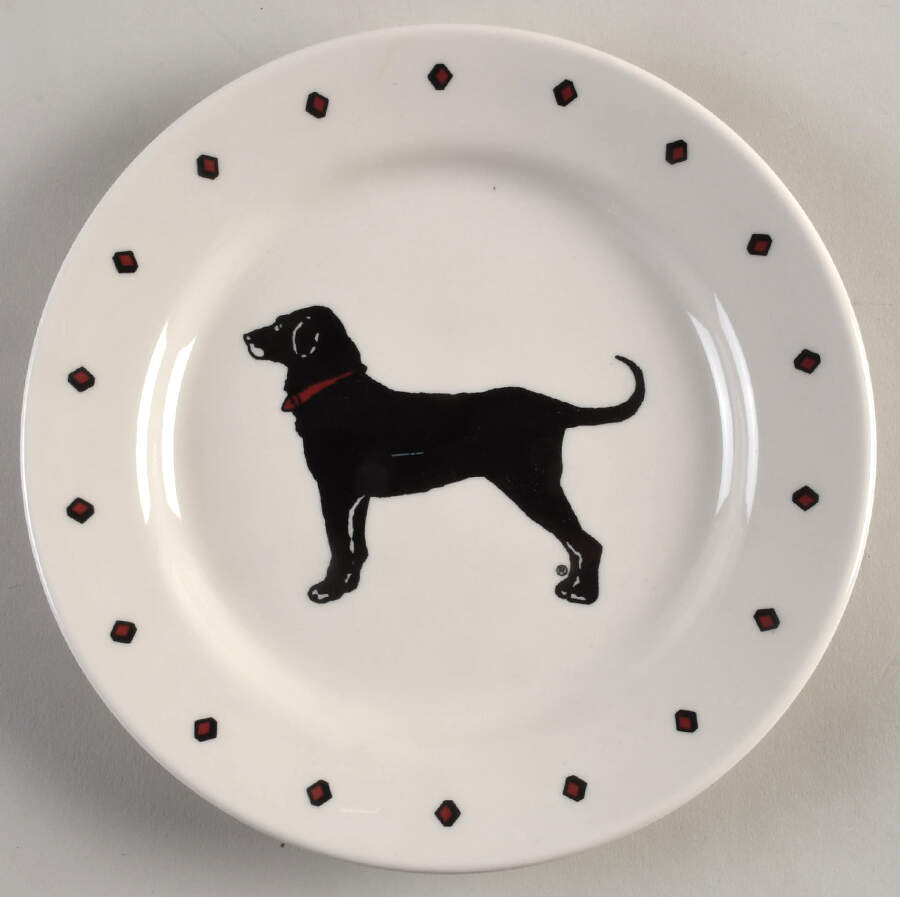 Black Dog Salad Plate by Homer Laughlin -1