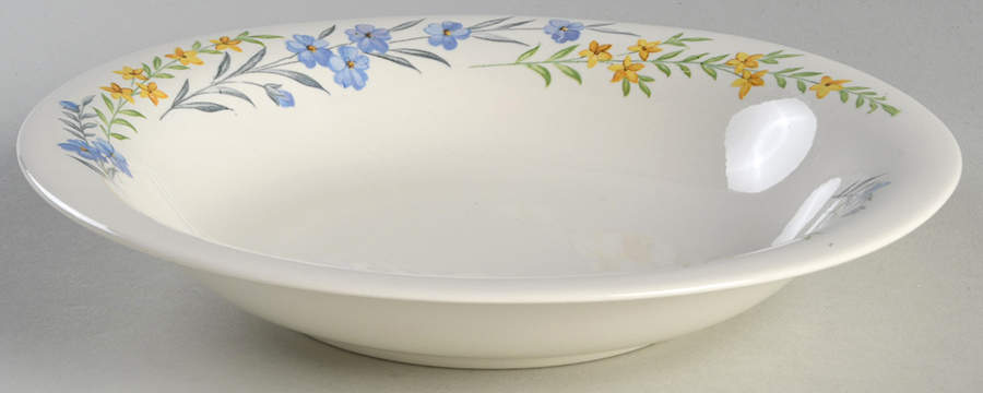 Blue Flax Rim Soup Bowl by Homer Laughlin -1