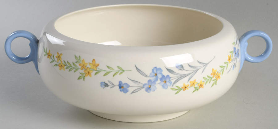 Blue Flax Round Vegetable No Lid by Homer Laughlin -1