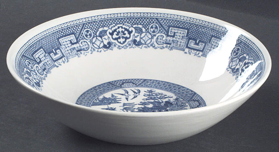 Blue Willow 8" Round Vegetable Bowl by Homer Laughlin -1