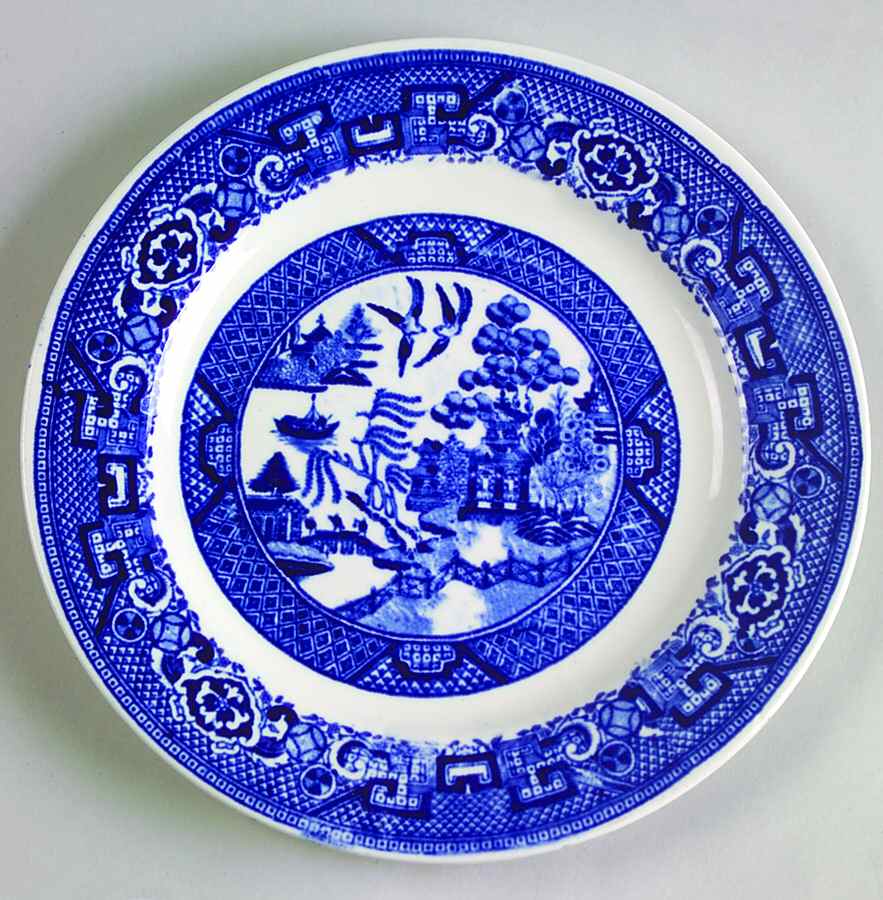 Blue Willow Dessert/Pie Plate by Homer Laughlin -1