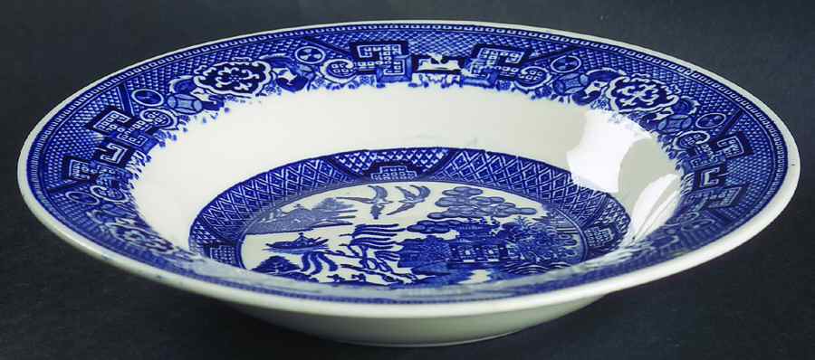 Blue Willow Rim Soup Bowl by Homer Laughlin -1