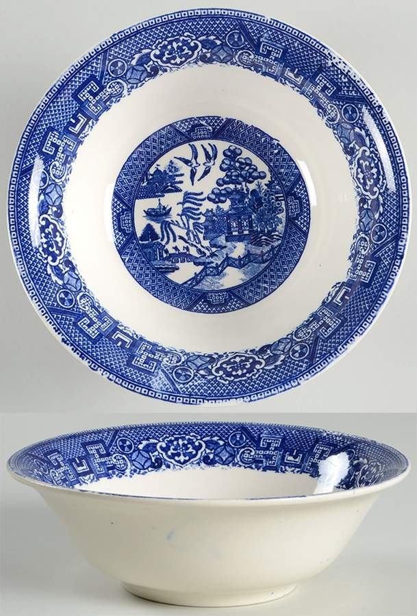Blue Willow 7" Round Vegetable Bowl by Homer Laughlin -1