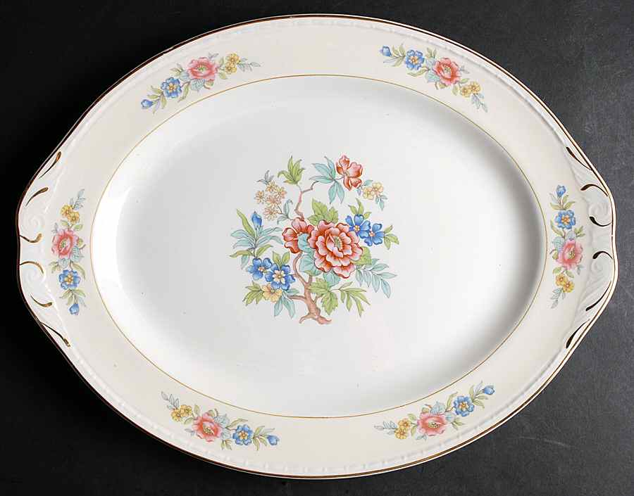 Bombay 16" Oval Serving Platter by Homer Laughlin -1