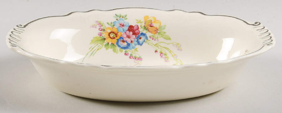 Bouquet 8" Oval Vegetable Bowl by Homer Laughlin -1