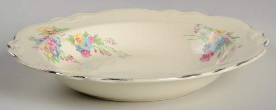 Bouquet Rim Soup Bowl by Homer Laughlin -1