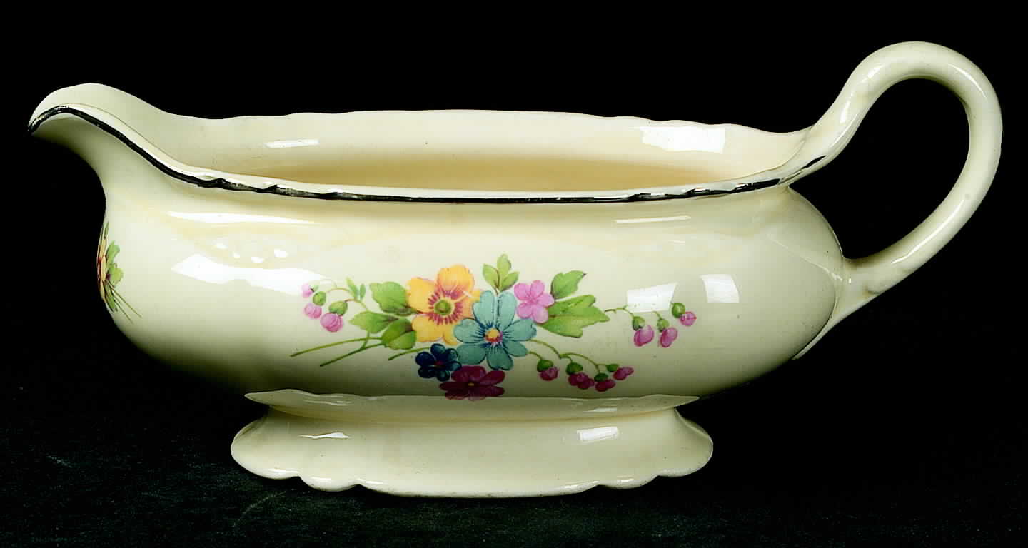 Bouquet Gravy Boat by Homer Laughlin -1