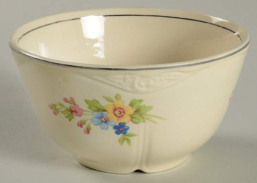 Bouquet Cranberry Bowl by Homer Laughlin -1