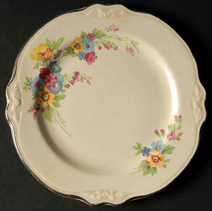 Bouquet Bread & Butter Plate by Homer Laughlin -1