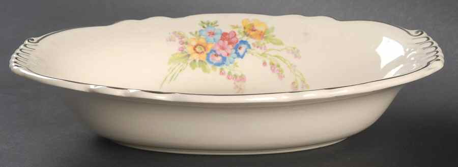 Bouquet 9" Oval Vegetable Bowl by Homer Laughlin -1