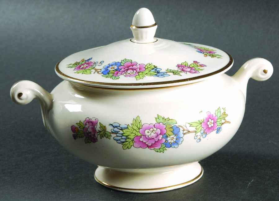 Bristol Sugar Bowl & Lid by Homer Laughlin -1
