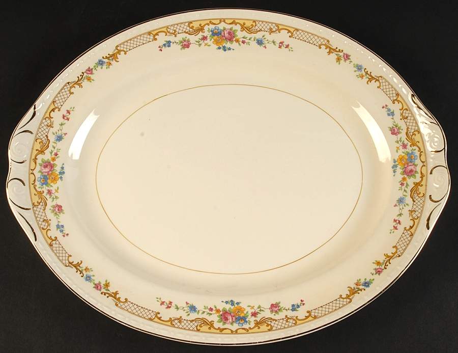 Briarcliffe (G3385) 15" Oval Serving Platter by Homer Laughlin -1