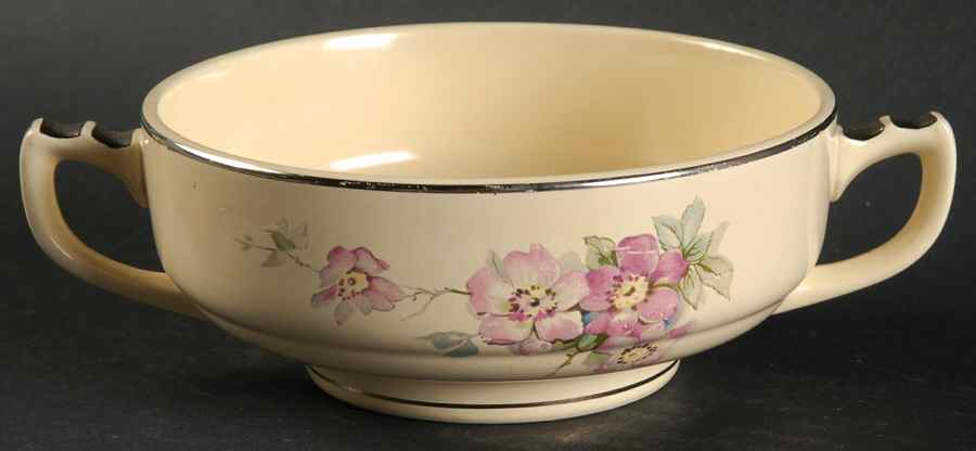 Briar Rose Footed Cream Soup Bowl by Homer Laughlin -1