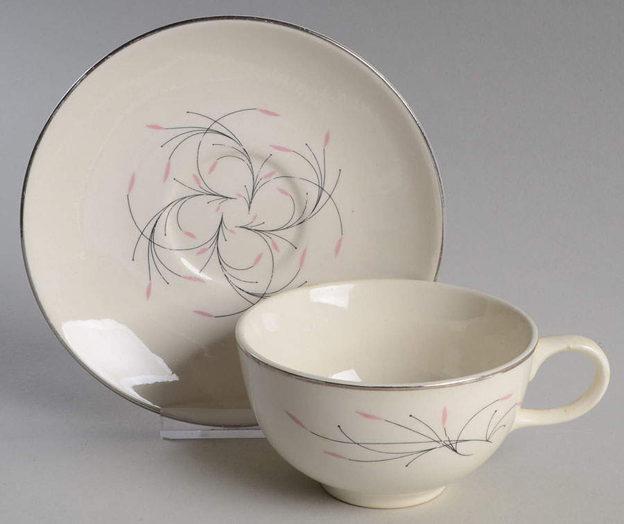 Capri Flat Cup & Saucer Set by Homer Laughlin -1