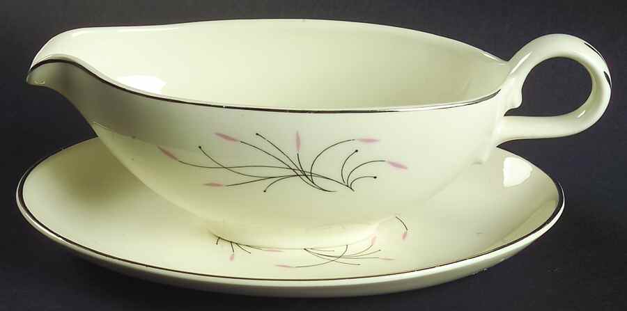 Capri Gravy Boat & Underplate/Relish by Homer Laughlin -1