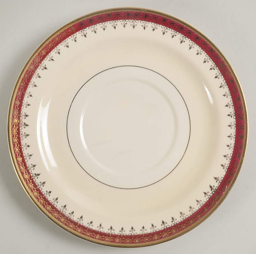 Cardinal Saucer for Cream Soup Bowl by Homer Laughlin -1
