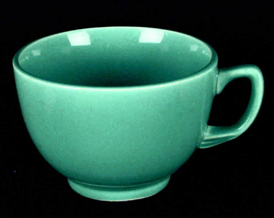 Carnival Turquoise Flat Cup by Homer Laughlin -1