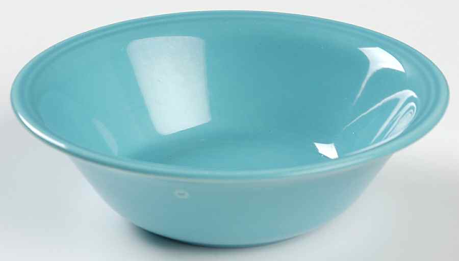 Carnival Turquoise Coupe Cereal Bowl by Homer Laughlin -1