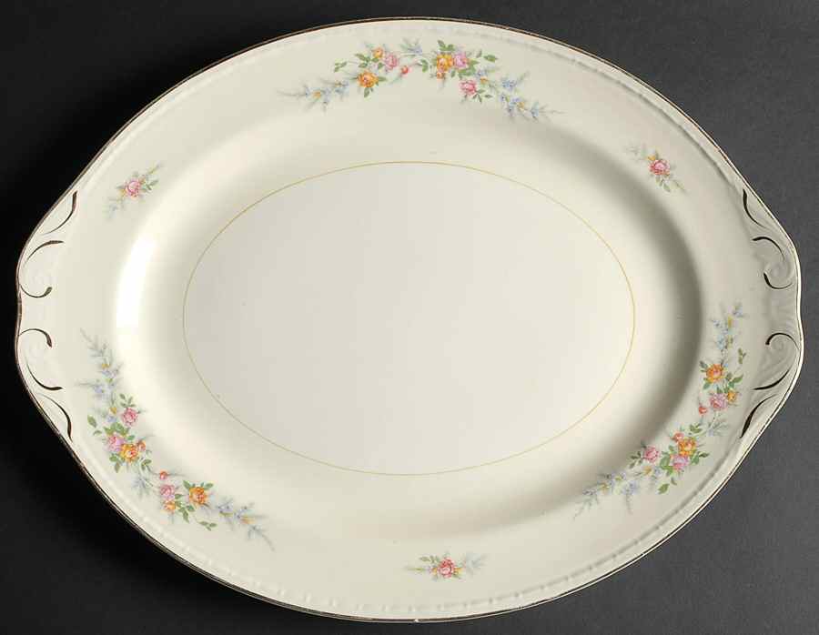 Cashmere 16" Oval Serving Platter by Homer Laughlin -1