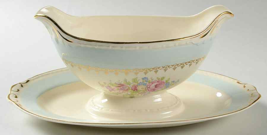 Chateau Gravy Boat with Attached Underplate by Homer Laughlin -1