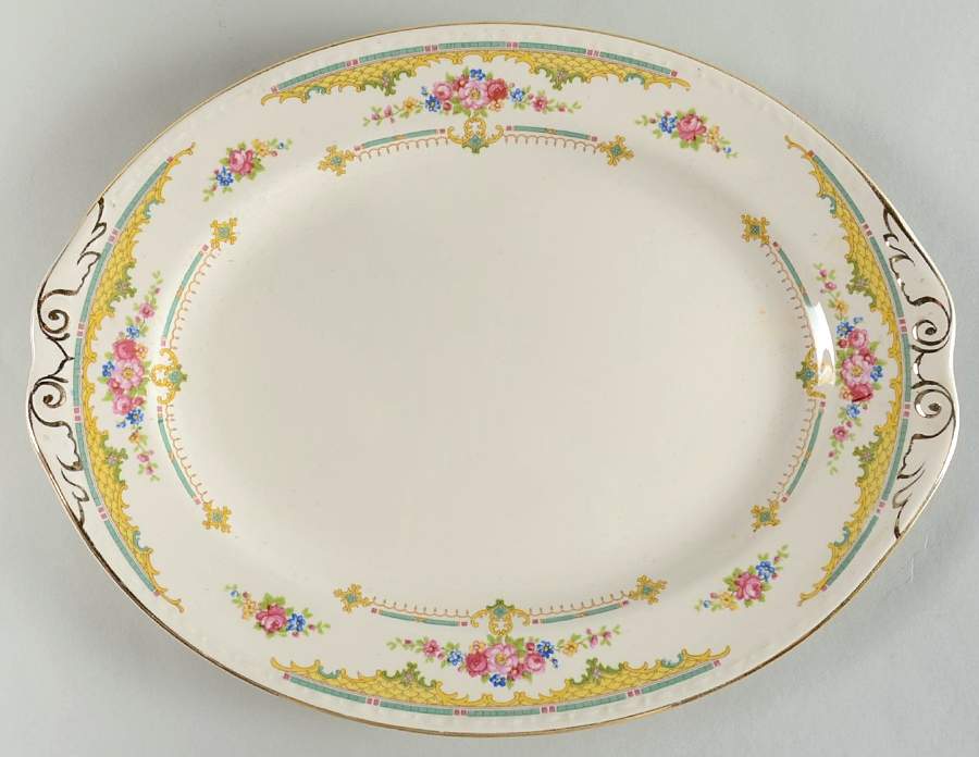 Chartreuse 11" Oval Serving Platter by Homer Laughlin -1