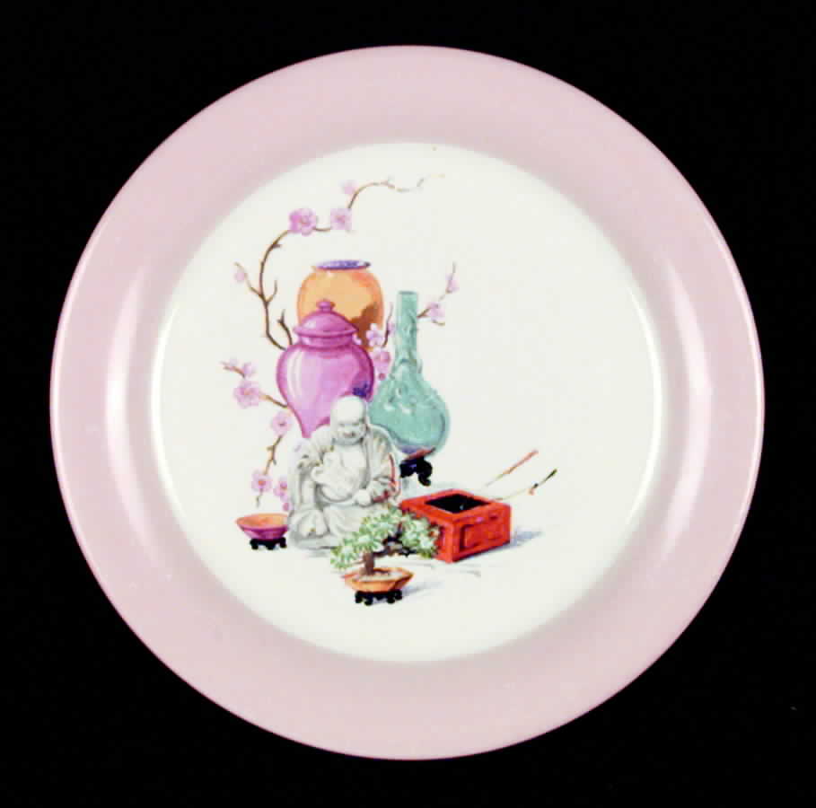 Chinese Buddha Bread & Butter Plate by Homer Laughlin -1