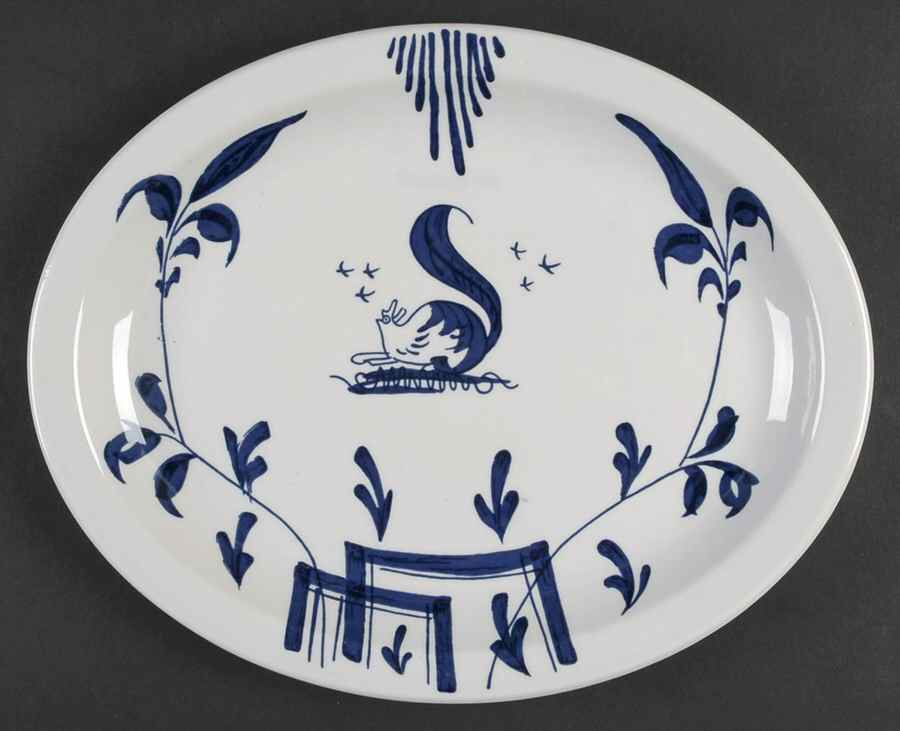 Christiana Campbell's Tavern 11" Oval Serving Platter by Homer Laughlin -1