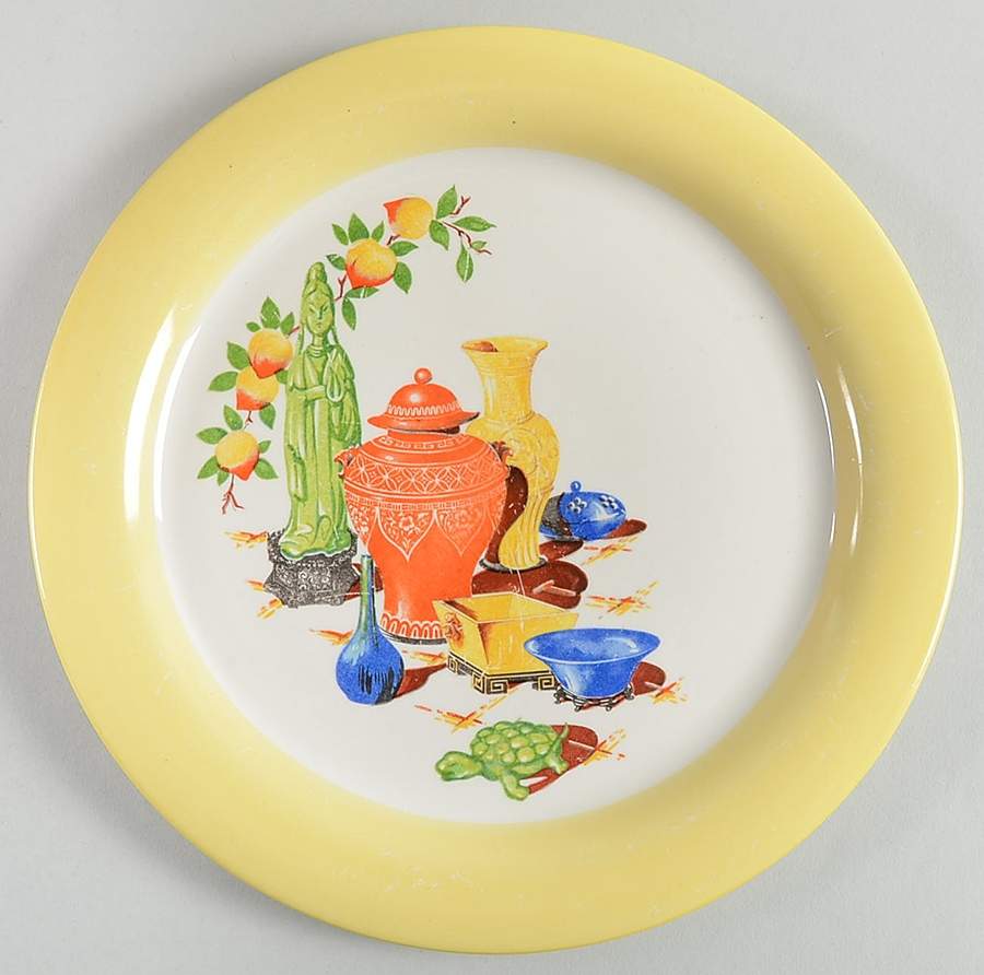 Chinese Green Godess Luncheon Plate by Homer Laughlin -1