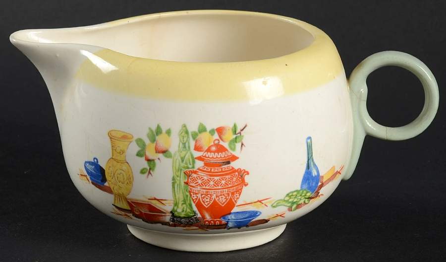 Chinese Green Godess Creamer by Homer Laughlin -1