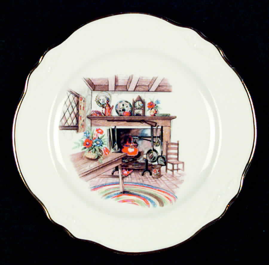 Colonial Kitchen (Virginia Rose) Bread & Butter Plate by Homer Laughlin -1