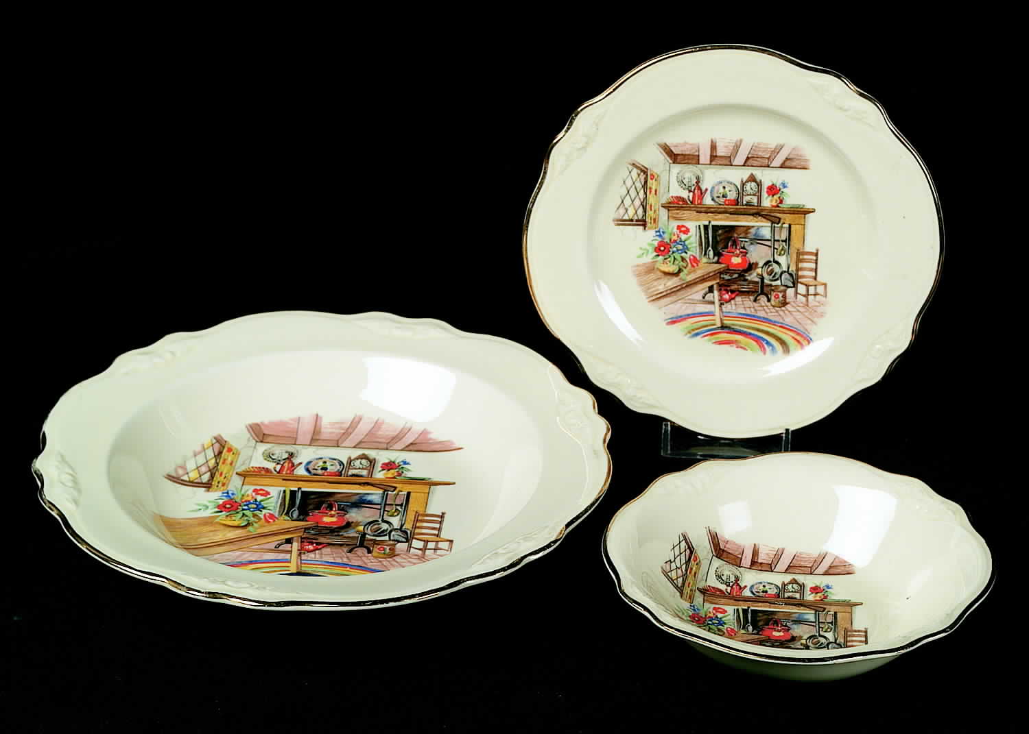 Colonial Kitchen (Virginia Rose) Fruit/Dessert (Sauce) Bowl by Homer Laughlin -1